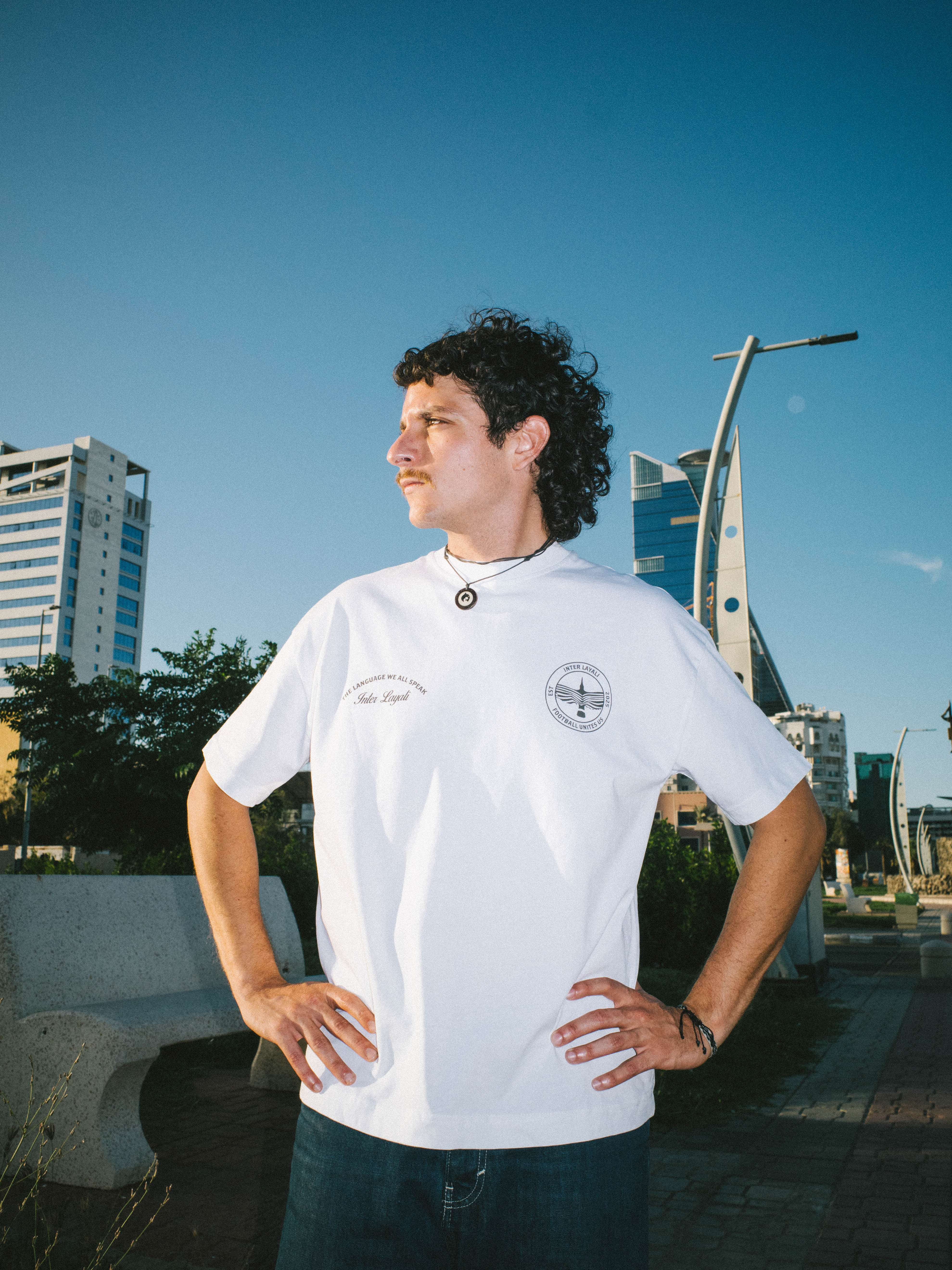 Inter Layali White The Language We All Speak Print T-Shirt