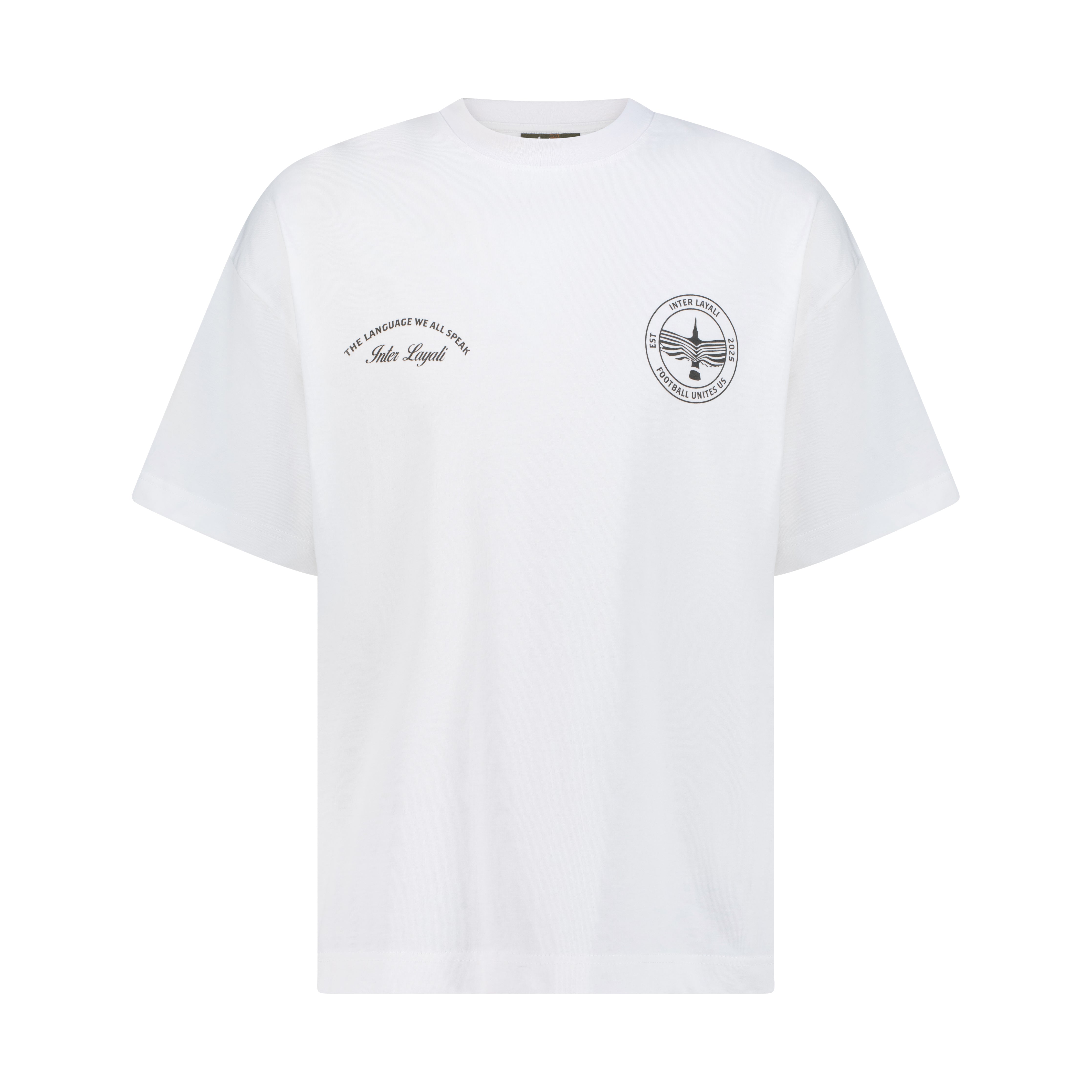 Inter Layali White The Language We All Speak Print T-Shirt